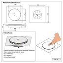 Ver imagem 5 de Ralo Click Up Inteligente Para Chão Em Inox Quadrado 100 mm 10x10 Cm