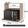 Suporte Duplo Micro-ondas Forno Elétrico Prateleira Cozinha Luara Freijó - 7