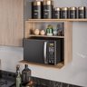 Suporte Duplo Micro-ondas Forno Elétrico Prateleira Cozinha Luara Freijó - 2