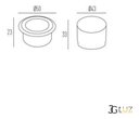 Ver imagem 3 de Mini Balizador de Piso Coin Preto - Luz Quente-interlight - 3971-s-pm