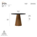 Ver imagem 2 de Mesa de Jantar Isis 100x100 cm com Vidro Cinamomo Preto - New Ceval