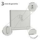 Ver imagem 5 de Armário Baixo de Aço Reforçado com Chave Escritório 2 Portas e 2 Prateleiras Reguláveis