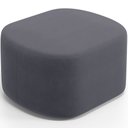 Ver imagem 2 de Puff Decorativo Orgânico para Living Quarto 70cm Doha W01 Suede Cinza - Lyam Decor