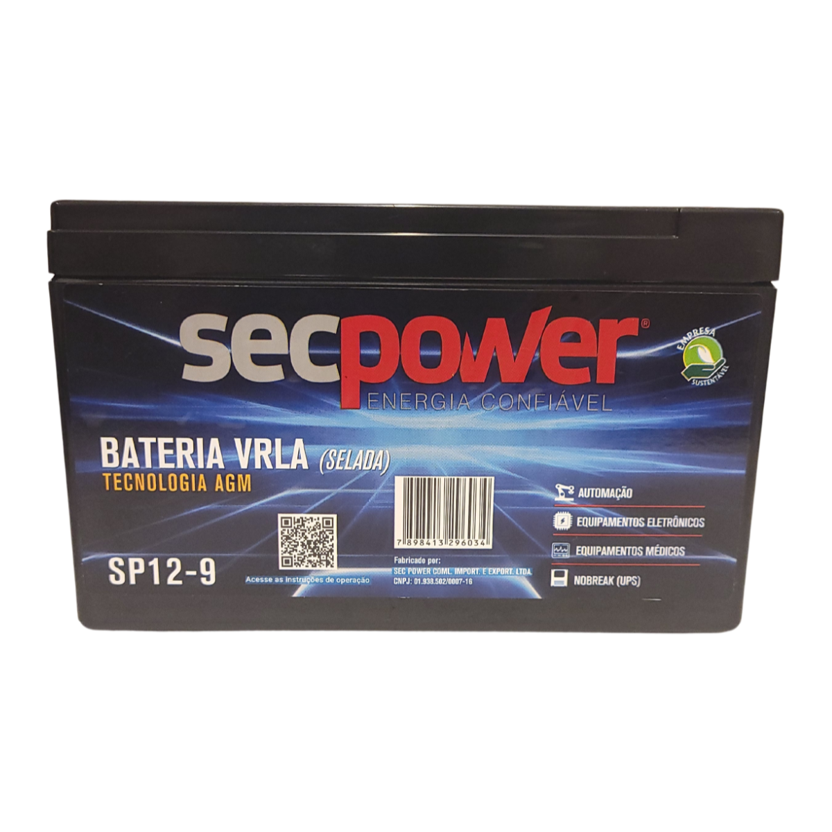Bateria Secpower P/nobreak 12v 9.0ah Sp 1290