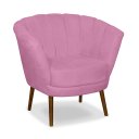 Ver imagem 3 de Kit 02 Poltrona Pétala Flor Decorativa Suede Rosê