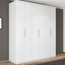Ver imagem 1 de Guarda-Roupa Roupeiro Casal Turquia Seis Portas Branco