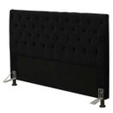 Ver imagem 1 de Cabeceira Cama Box Casal Queen 160cm Cristal Suede Preto - JS Móveis