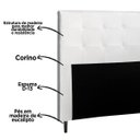 Ver imagem 3 de Cabeceira de Casal Queen 160cm Luna I02 Corano Branco - Mpozenato