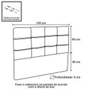 Ver imagem 4 de Cabeceira Casal Cama Box 140 cm London Castor - JS Móveis