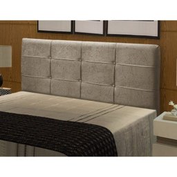 Cabeceira Casal Cama Box 140 cm London Castor - JS Móveis - 2