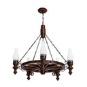 Ver imagem 1 de Lustre Roda de Carroça Envelhecido 5 Lâmpadas 905e