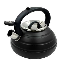 Chaleira Nero Inox 3l com Apito e Alça de Baquelite Preta Luxuosa - 3