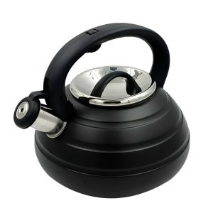 Chaleira Nero Inox 3l com Apito e Alça de Baquelite Preta Luxuosa