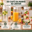 Ver imagem 6 de Jarra de Vidro 1 Litro com Tampa e Alça Garrafa para Água Suco Geladeira Decorada Multiuso