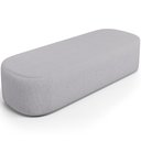 Ver imagem 1 de Puff Decorativo Orgânico para Living Quarto 195cm Doha W01 Linho Cinza - Lyam Decor