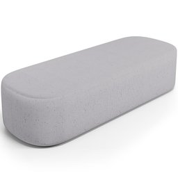 Puff Decorativo Orgânico para Living Quarto 195cm Doha W01 Linho Cinza - Lyam Decor - 1 Puff Decorativo Orgânico para Living Quarto 195cm Doha W01 Linho Cinza - Lyam Decor - 1