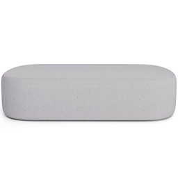 Puff Decorativo Orgânico para Living Quarto 195cm Doha W01 Linho Cinza - Lyam Decor - 3 Puff Decorativo Orgânico para Living Quarto 195cm Doha W01 Linho Cinza - Lyam Decor - 3