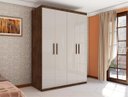 Ver imagem 5 de Guarda-Roupa Roupeiro Casal Flórida Quatro Portas Malbec Off-White