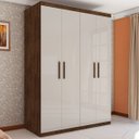 Ver imagem 1 de Guarda-Roupa Roupeiro Casal Flórida Quatro Portas Malbec Off-White