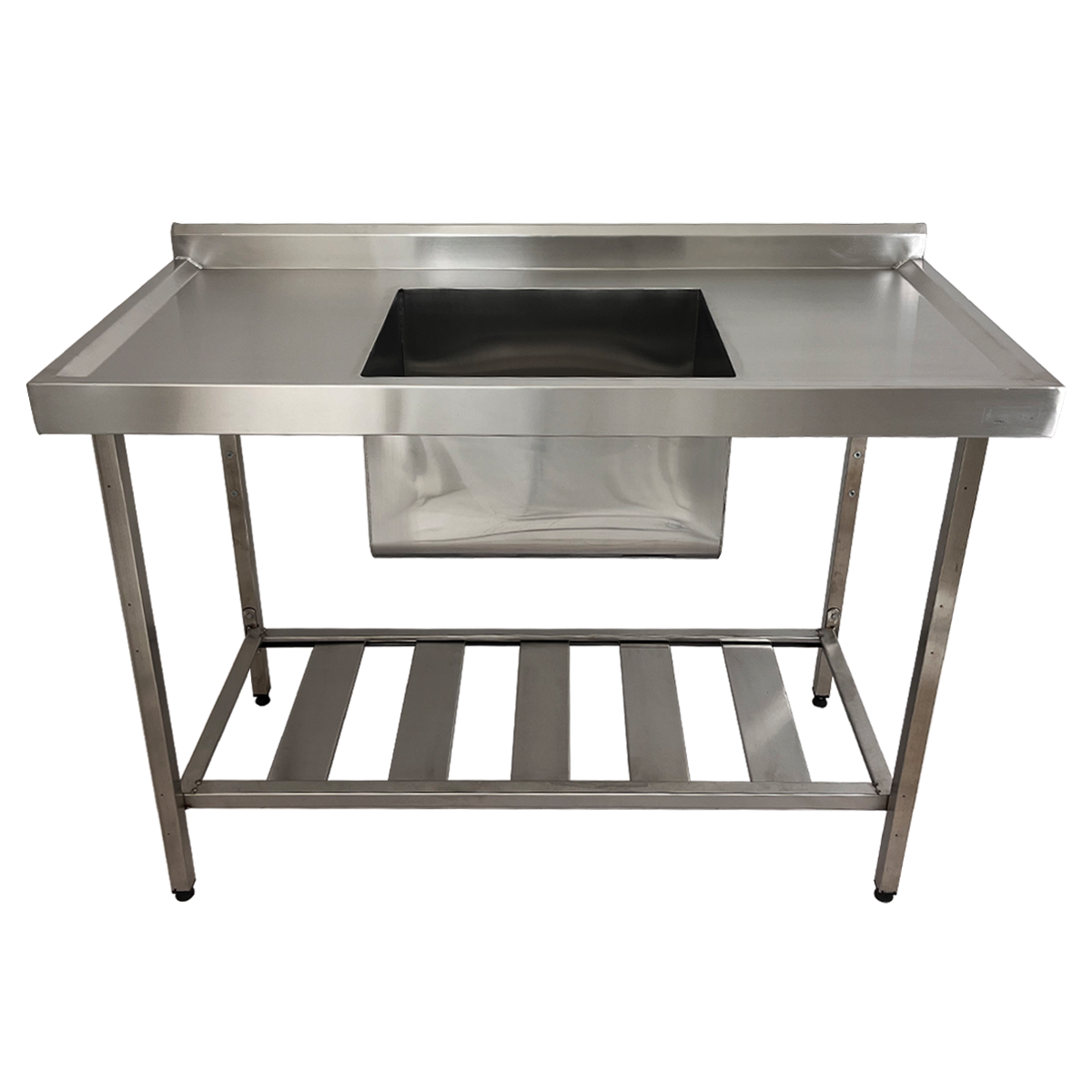 Pia Aço Inox Industrial 110x60x90 Cm Cuba Centralizada Nortinox - 2