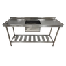 Pia Aço Inox Industrial 140x60x90 Cm Cuba Centralizada Nortinox - 2