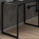 Ver imagem 1 de Mesa para Computador Escrivaninha 120cm Estilo Industrial New Port F02 Preto - Mpozenato