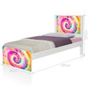 Ver imagem 3 de Cama Solteiro Adesivada Tie Dye com Colchão
