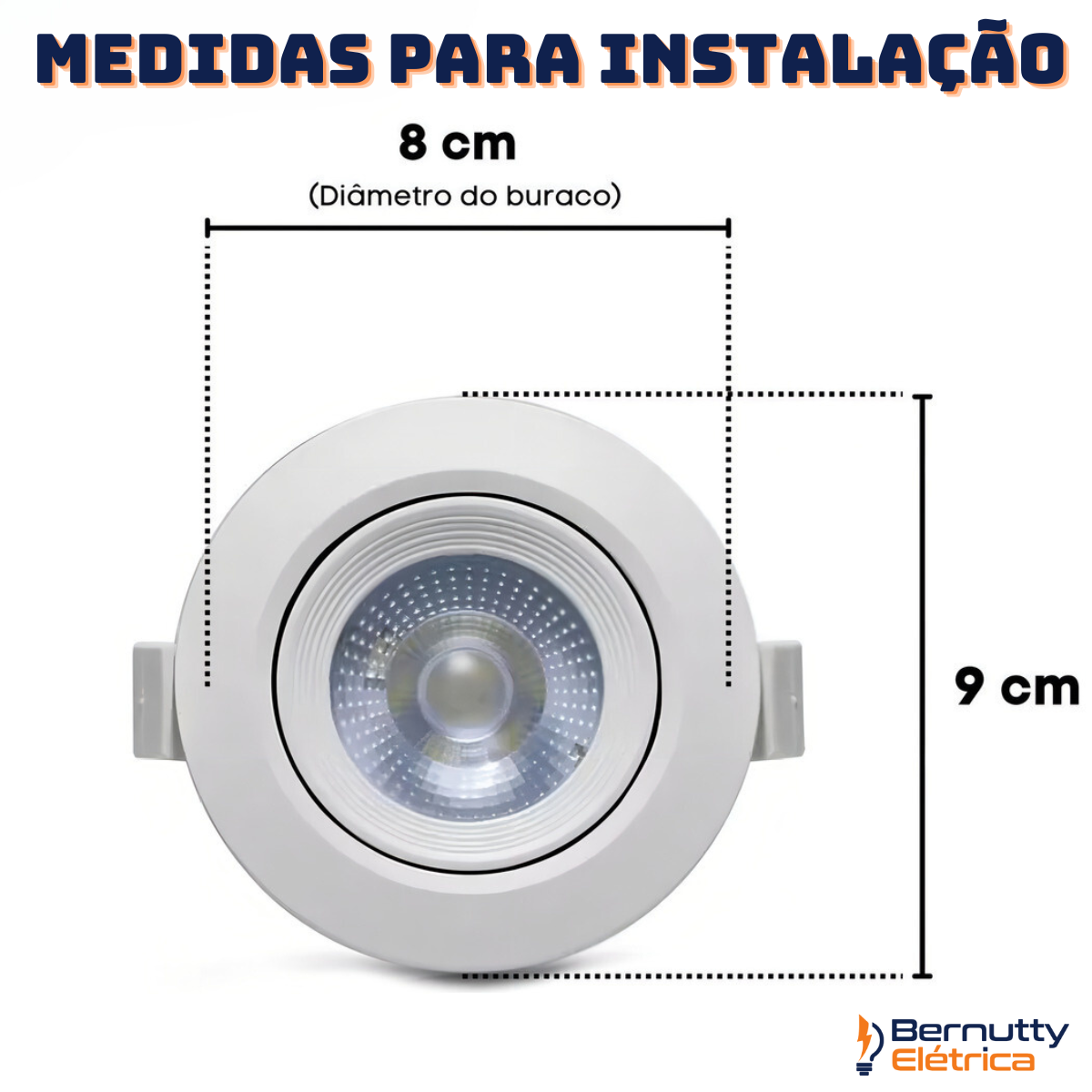 Kit 10 Spot de Led 5w Branco Quente 3000k Redondo Direcionável Bivolt 110v/220v Embutir - 4