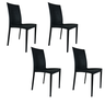 Cadeira Rattan Preta Top Chairs - Kit com 4 - 1