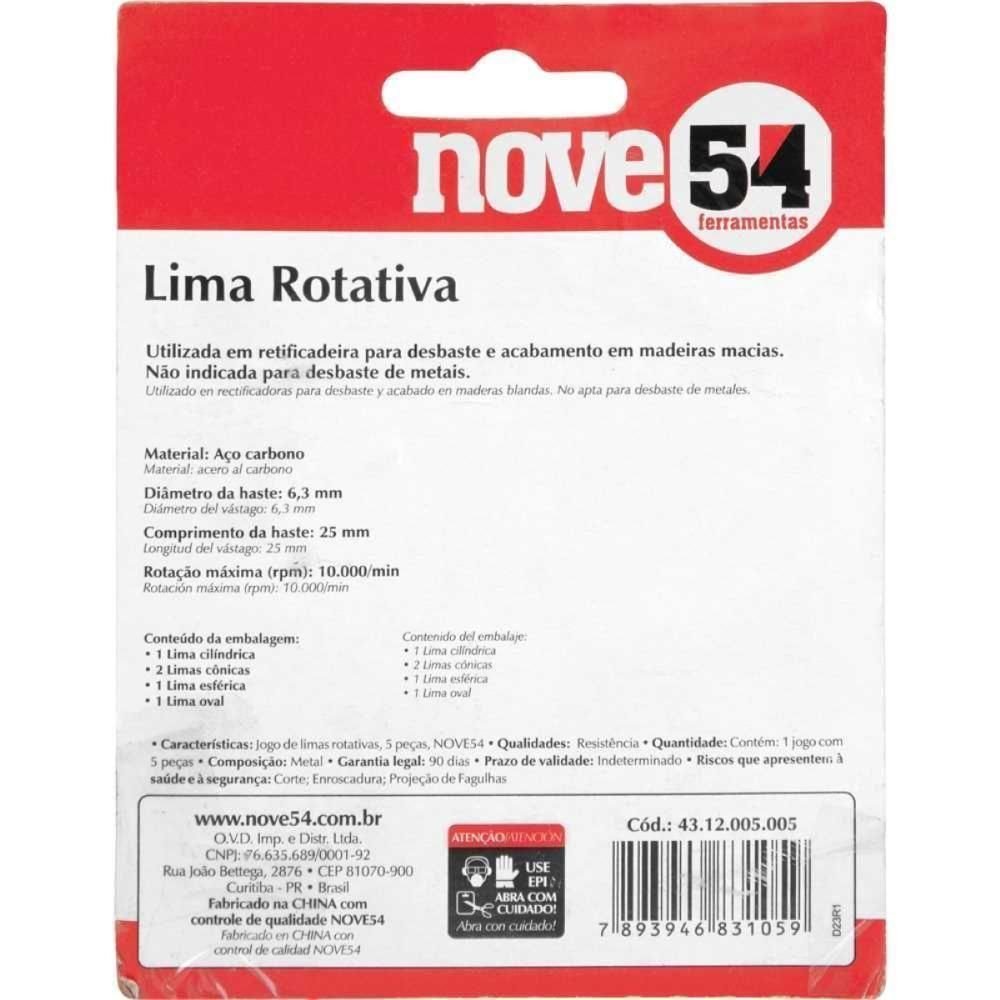 Jogo Lima Rotativa com 5 Peças Nove54 - 9
