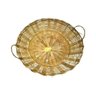 Cesta de Bambu Grande com Alça Fruteira Decoração - 5