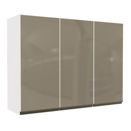 Armário de Cozinha Aéreo 120cm 3 Portas com Vidro G767 Maxxi Kappesberg - Branco - 1