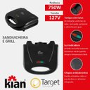 Ver imagem 4 de Sanduicheira Grill Kian 750w Preto 110v 23259