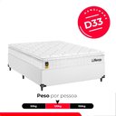 Ver imagem 5 de Cama Box Viúva Couro Branco + Colchão Life D33 Pillow Top Branco - 61x128x188cm - e-Shop Casa