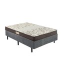Ver imagem 2 de Conjunto Box Casal Ecoflex Ecoline D23 138 X 188 Cm Cinza com Floral