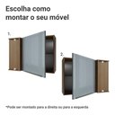 Ver imagem 4 de Armário Aéreo de Canto 1 Porta Rustic/Cinza Lux Madesa