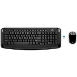Kit Teclado e Mouse sem fio HP 300 - Preto - 1