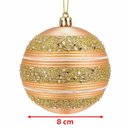 Ver imagem 5 de Bolas Natalinas Bolas de Natal Decoração Dourado Plástico Kit 18 8cm
