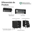 Ver imagem 4 de Armário de Cozinha Compacta 200 Cm Preto Nice Madesa 14
