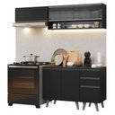 Ver imagem 2 de Armário de Cozinha Compacta 200 Cm Preto Nice Madesa 14