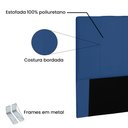 Ver imagem 4 de Cabeceira Casal 1,40m Ravenna Suede - Pallazio - Azul Marinho