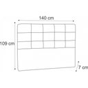 Ver imagem 2 de Cabeceira Casal Mel 140cm Suede Marfim