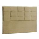 Ver imagem 1 de Cabeceira Casal Mel 140cm Suede Marfim
