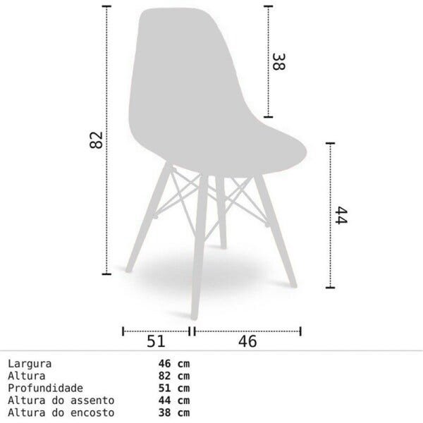 Mesa Escrivaninha Fit 120cm Preto e Cadeira Charles Branca - Mpozenato - 4