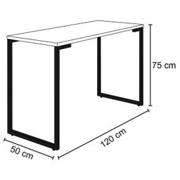 Mesa para Computador Escrivaninha 120cm Estilo Industrial New Port F02 Nature - Mpozenato - 3