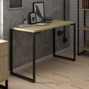 Mesa para Computador Escrivaninha 120cm Estilo Industrial New Port F02 Nature - Mpozenato