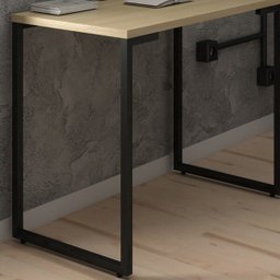 Mesa para Computador Escrivaninha 120cm Estilo Industrial New Port F02 Nature - Mpozenato - 2