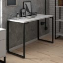 Ver imagem 1 de Mesa Escritório 120cm Estilo Industrial New Port Z34 Branco - Mpozenato