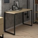 Ver imagem 2 de Kit 2 Mesas para Computador Escrivaninha 120cm Estilo Industrial New Port F02 Nature - Mpozenato