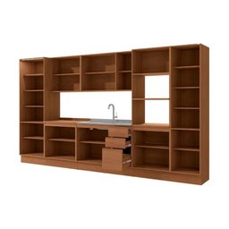 Cozinha Completa Ciela 8 Peças (2aéreos+2balcões+3paneleiros+1complemento) C8p78 Canela - - 5